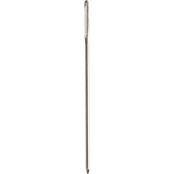 Agujas punto de cruz, Medida del ojal: 9 mm , medida 18, L. 50 mm, con punt redonda, 25 ud/ 1 paquete
