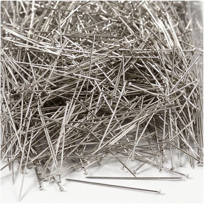Agujas , L. 37 mm, grosor 0,7 mm, plata, 500 gr/ 1 paquete