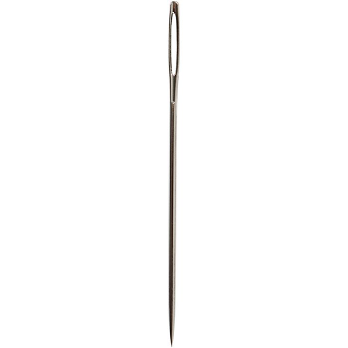 Agujas punto de cruz, medida 20, L. 43 mm, con punta afilada, 25 ud/ 1 paquete