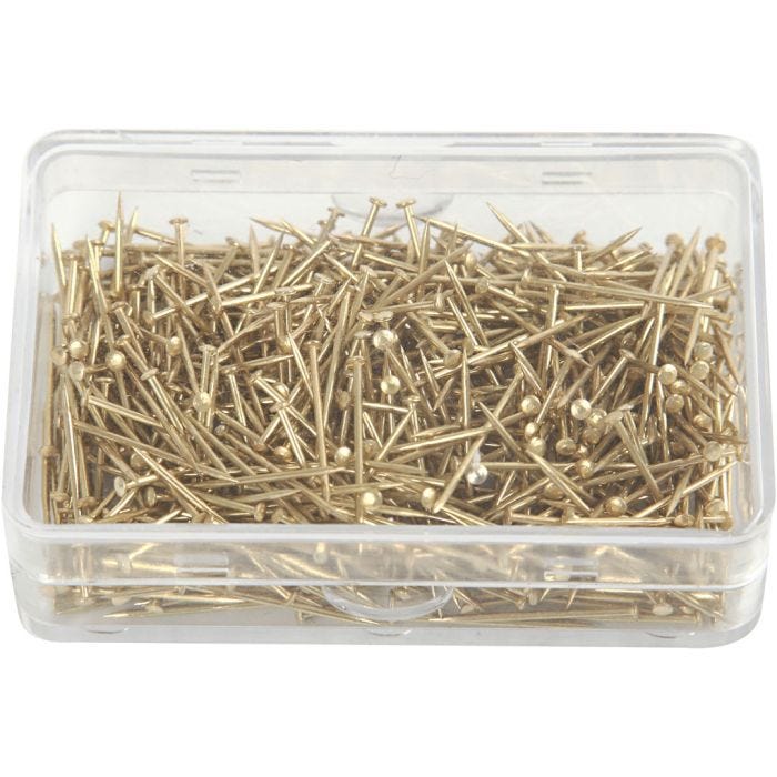 Agujas , L. 16 mm, grosor 0,65 mm, dorado, 35 gr/ 1 paquete