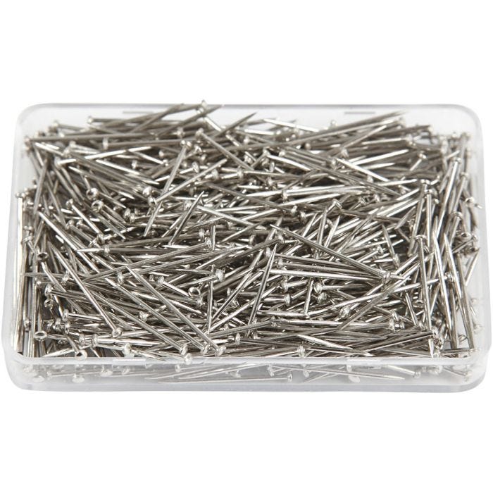 Agujas , L. 16 mm, grosor 0,65 mm, plata, 35 gr/ 1 paquete