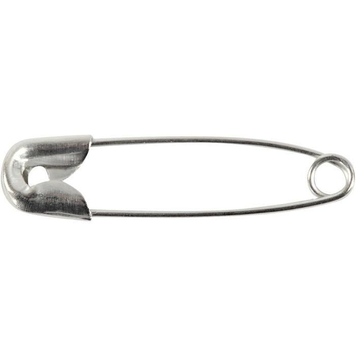 Imperdibles, L. 22 mm, grosor 0,6 mm, plata, 100 ud/ 1 paquete
