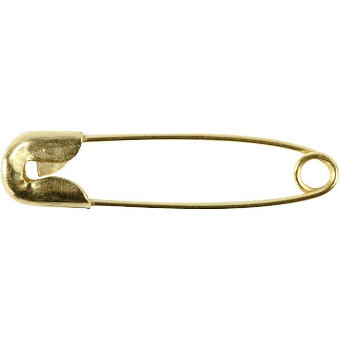 Imperdibles, L. 22 mm, grosor 0,6 mm, dorado, 100 ud/ 1 paquete
