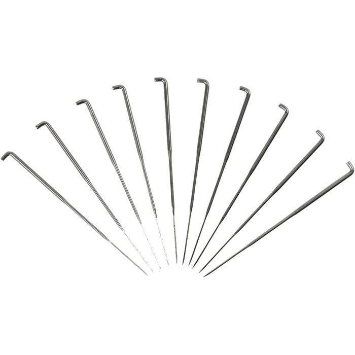Aguja de fieltro, L. 7,5 cm, mediano, 10 ud/ 1 paquete