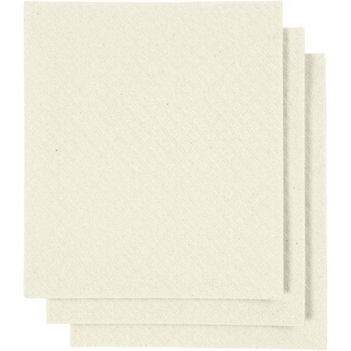 Paño de esponja , medidas 17x19,5 cm, blanquecino, 3 ud/ 1 paquete
