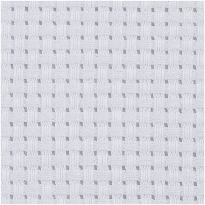 Tela Aida, medidas 50x50 cm, 35 cuadrados por 10 cm , blanco, 1 ud