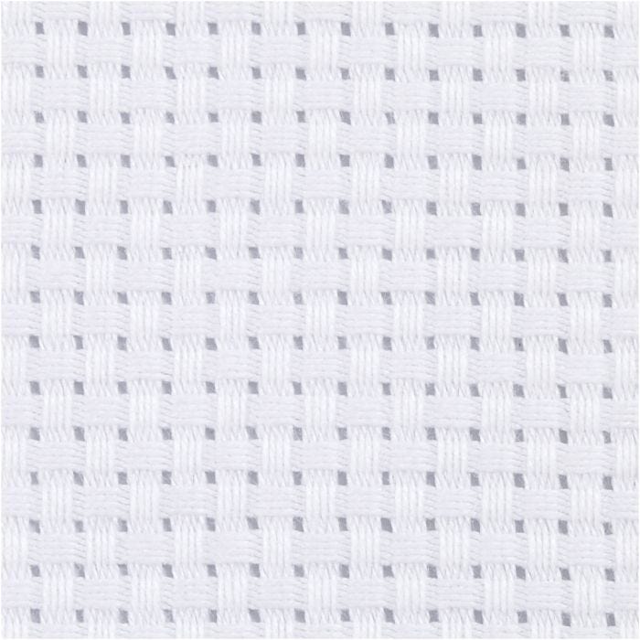 Tela Aida, A: 150 cm, 35 cuadrados por 10 cm , blanco, 3 m/ 1 ud
