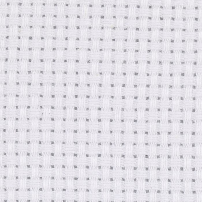 Tela Aida, medidas 50x50 cm, 43 cuadrados por 10 cm , blanco, 1 ud