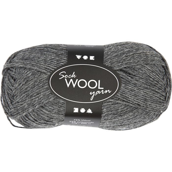 Lana para Tejer, L. 200 M, gris oscuro, 50 gr/ 1 bola