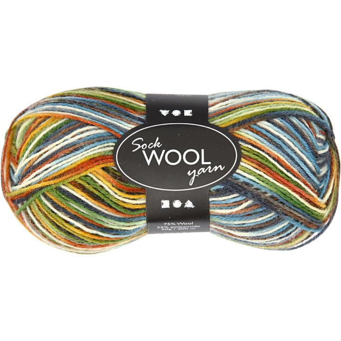 Lana para Tejer, L. 200 M, verde musgo, 50 gr/ 1 bola
