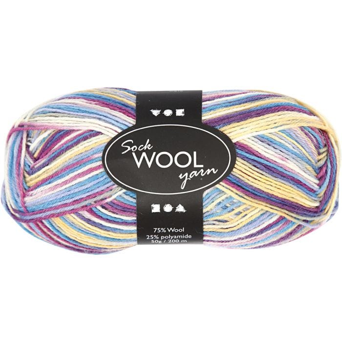 Lana para Tejer, L. 200 M, lila / rosa oscuro, 50 gr/ 1 bola