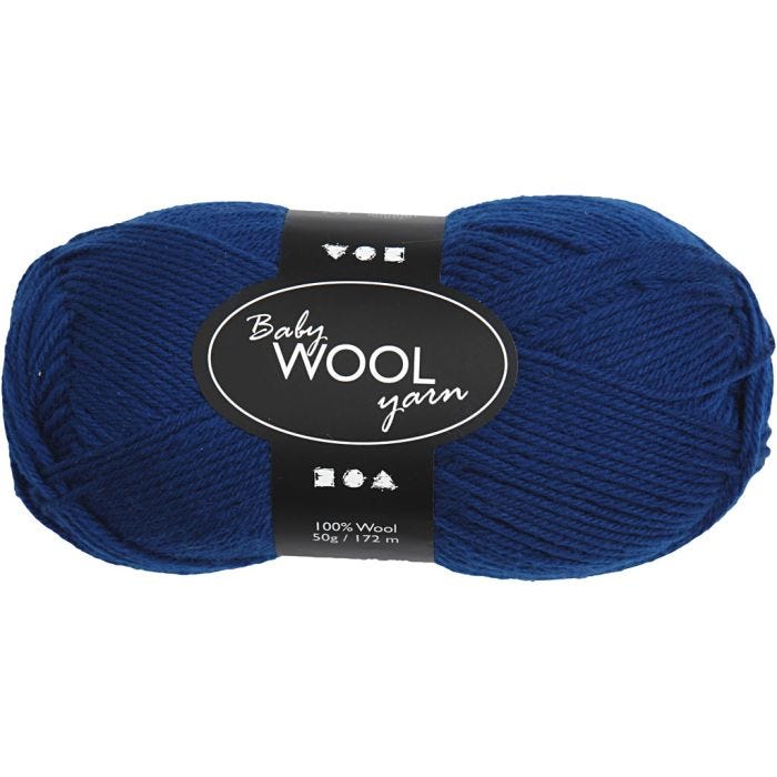 Hilo de Bebé, L. 172 M, azul oscuro, 50 gr/ 1 bola