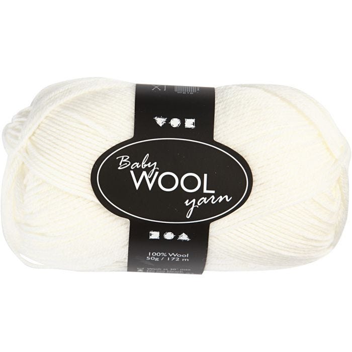 Hilo de Bebé, L. 172 M, blanco, 50 gr/ 1 bola