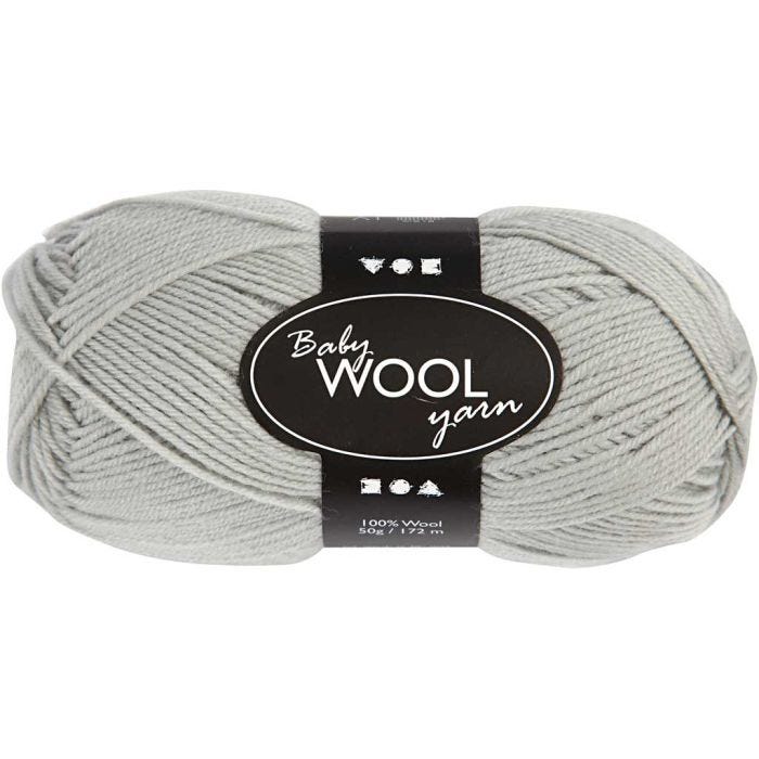Hilo de bebé, L. 172 M, gris claro, 50 gr/ 1 bola