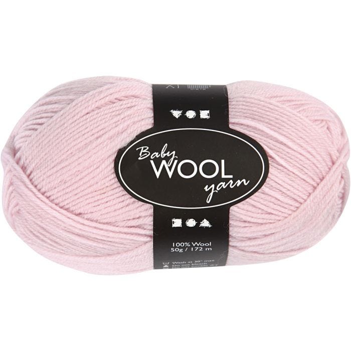 Hilo de bebé, 172 M, rosa claro, 50gr/ 1 bola