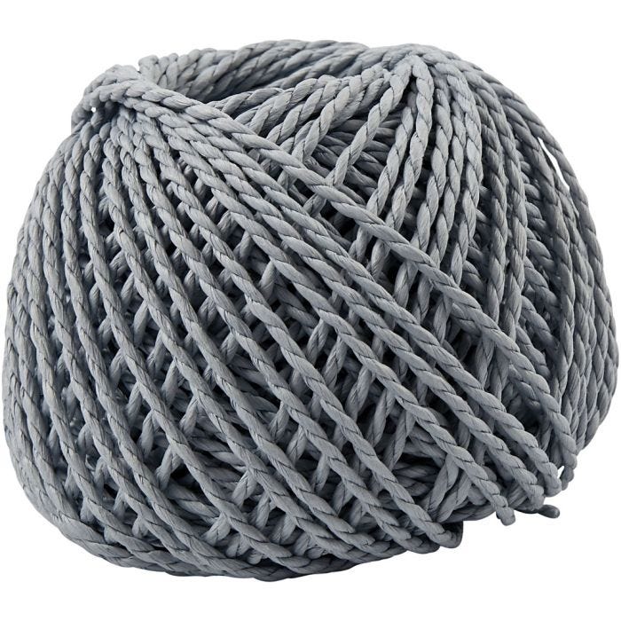 Hilo de Papel, grosor 2,5-3 mm, azul claro, 150 gr, 40 m/ 1 bola