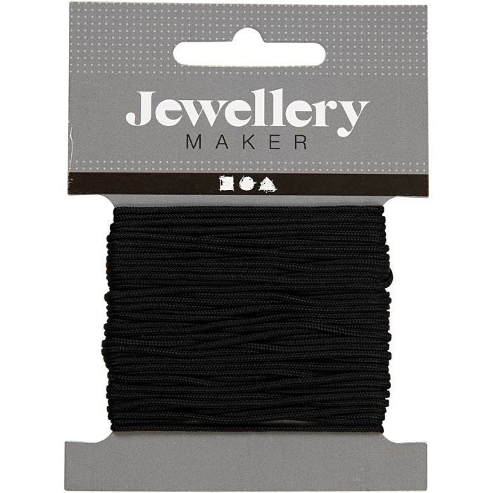 Cuerda de Nylon, grosor 1 mm, negro, 10 m/ 1 rollo