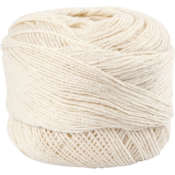 Hilo de Algodón Mercerizado, blanquecino, 20gr/ 1 bola