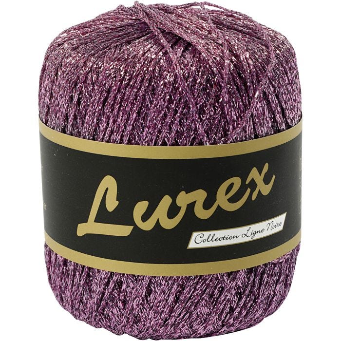 Hilo Lurex, L. 160 M, morado, 25 gr/ 1 bola