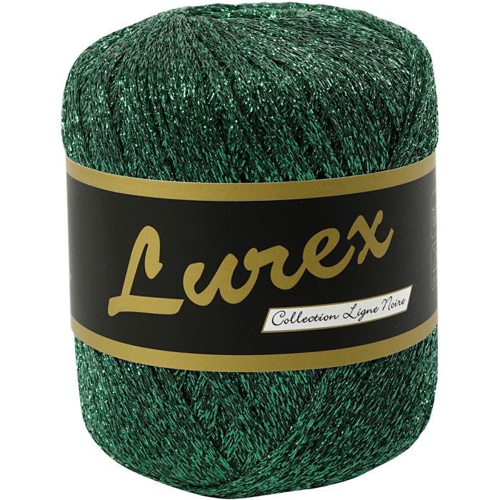 Hilo Lurex, L. 160 M, verde, 25 gr/ 1 bola