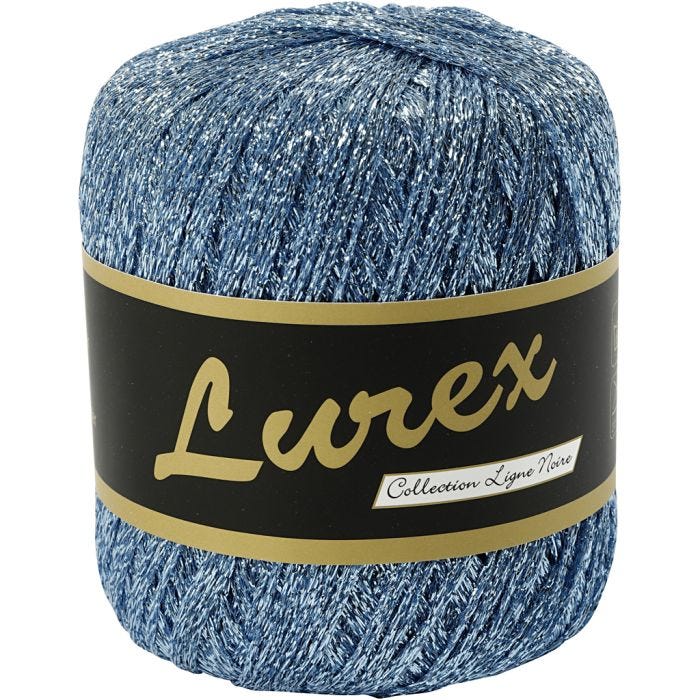 Hilo Lurex, L. 160 M, azul claro, 25 gr/ 1 bola