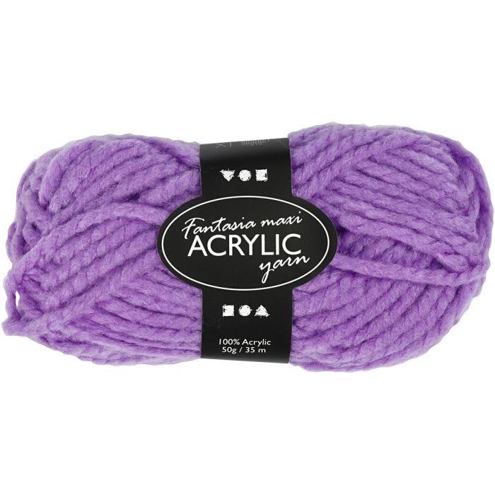 Fantasia lana acrílica, L. 35 M, Maxi, morado, 50 gr/ 1 bola