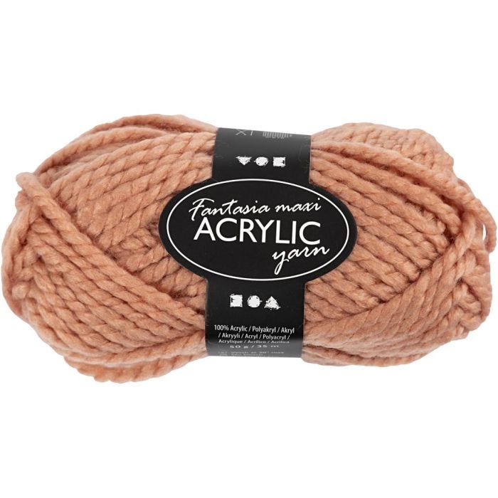 Fantasia lana acrílica, L. 35 M, Maxi, polvo, 50 gr/ 1 bola