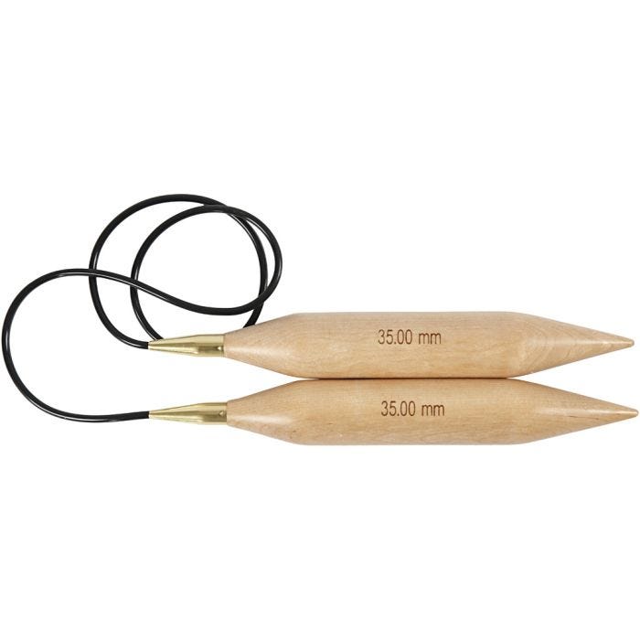 Aguja circular para tejer, 150 cm, 35 mm, 1 ud