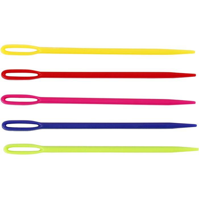 Agujas de tejer, L. 7 cm, surtido de colores, 5 ud/ 1 paquete
