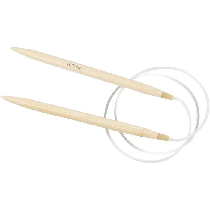 Aguja circular, 80 cm, 8 mm, 1 ud