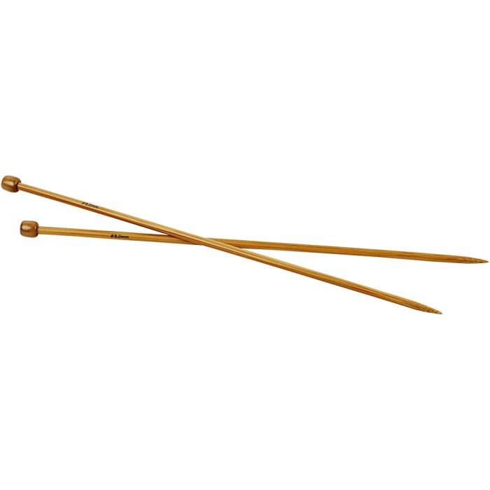 Agujas de tejer , 35 cm, 6 mm, 1 par