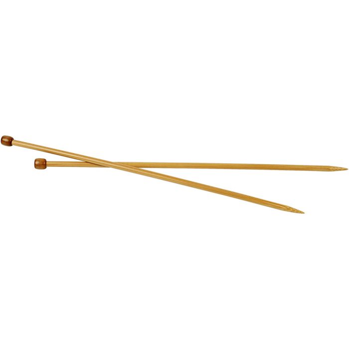 Agujas de tejer , L. 35 cm, medidas 6,5 mm, 1 par