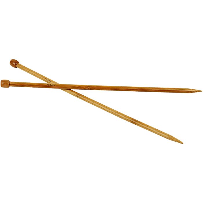 Agujas de tejer , 35 cm, 9 mm, 1 par