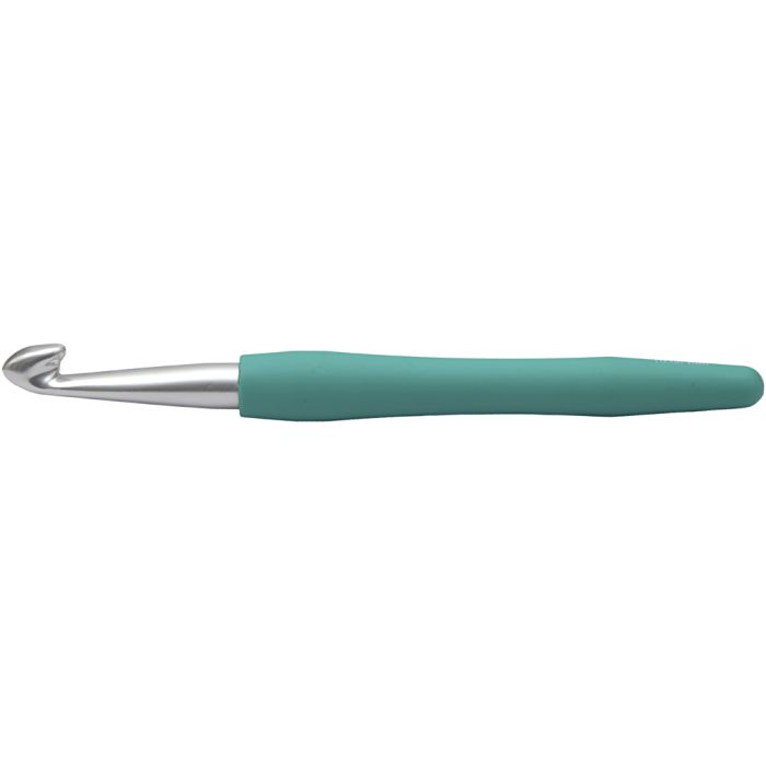 Gancho de crochet, 10, L. 16 cm, medidas 10 mm, verde, 1 ud