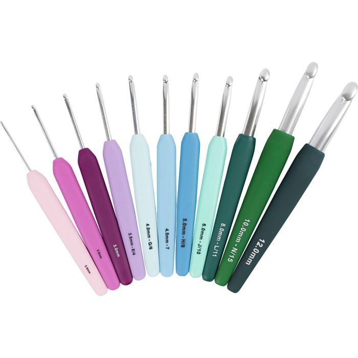 Gancho de crochet, 11 ud/ 1 paquete