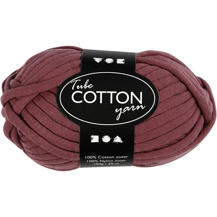 Lana tubular de algodón, L. 45 M, morado, 100 gr/ 1 bola