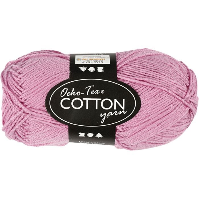 Hilo de algodón, medida 8/4, L. 170 M, rojo claro, 50 gr/ 1 bola