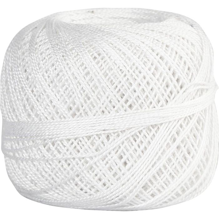 aguja de crochet 2-2,5, blanco, 125 m, 20 gr/ 1 bola