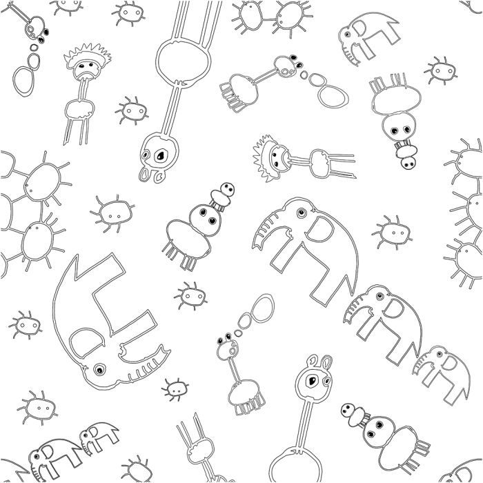 Tela, A: 145 cm, 140 gr, blanco/negro, 1 ml