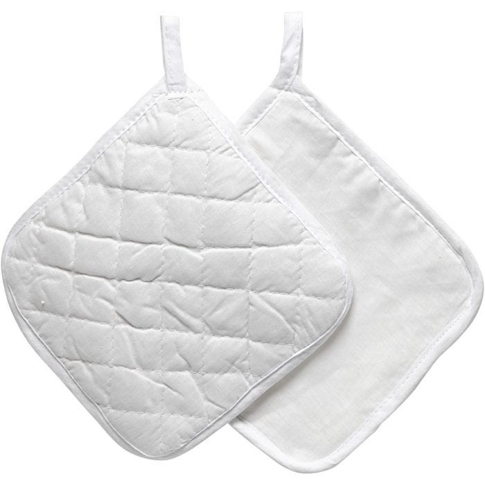 Agarrador, medidas 20x20 cm, 145 gr, blanco, 4ud/ 1 paquete