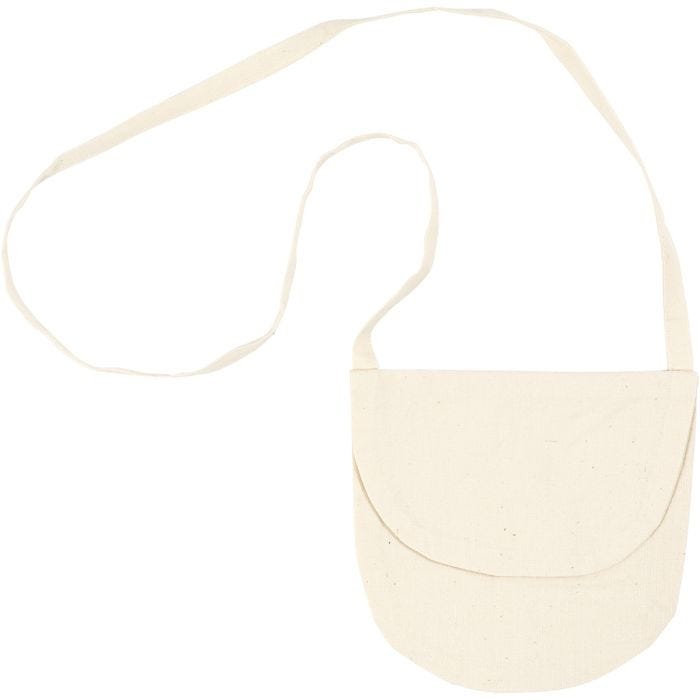 Bolso bandolera, medidas 15x14 cm, 110 gr, color natural claro, 1 ud