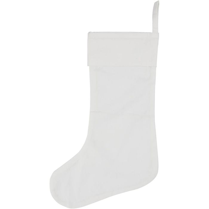 Calcetín de Navidad, A: 40 cm, A: 26 cm, 210 gr, blanco, 12 ud/ 1 paquete
