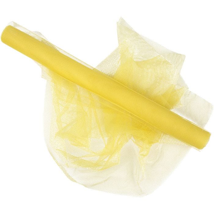 Tul, A: 50 cm, amarillo, 5 m/ 1 rollo