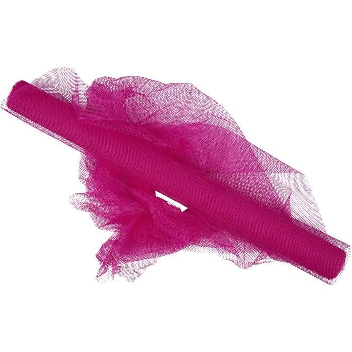 Tul, A: 50 cm, rosa, 5 m/ 1 rollo