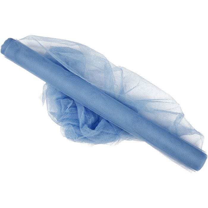 Tul, A: 50 cm, azul claro, 5 m/ 1 rollo
