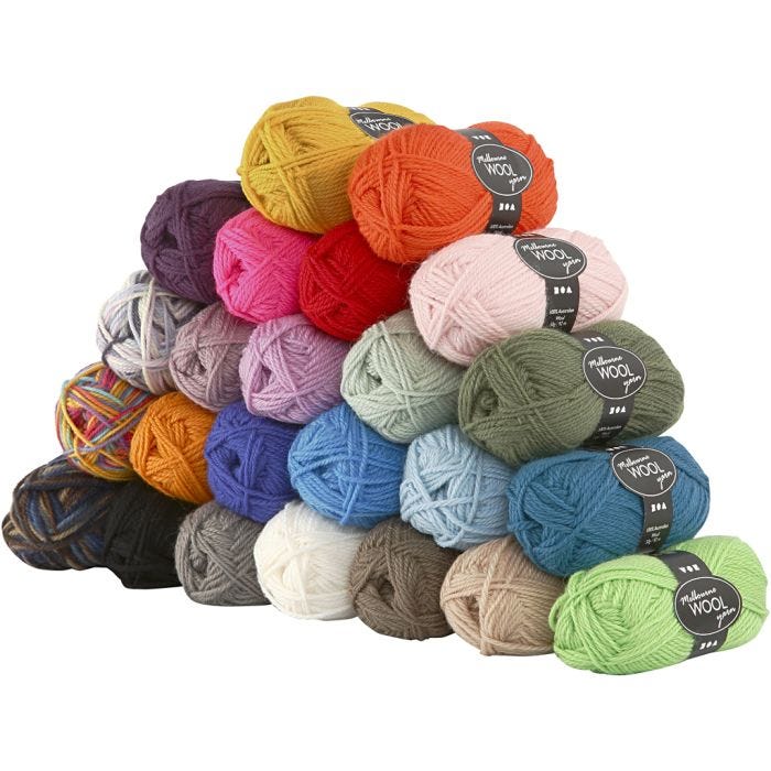 Hilo de lana Melbourne, L. 92 M, 24x50 gr/ 1 paquete