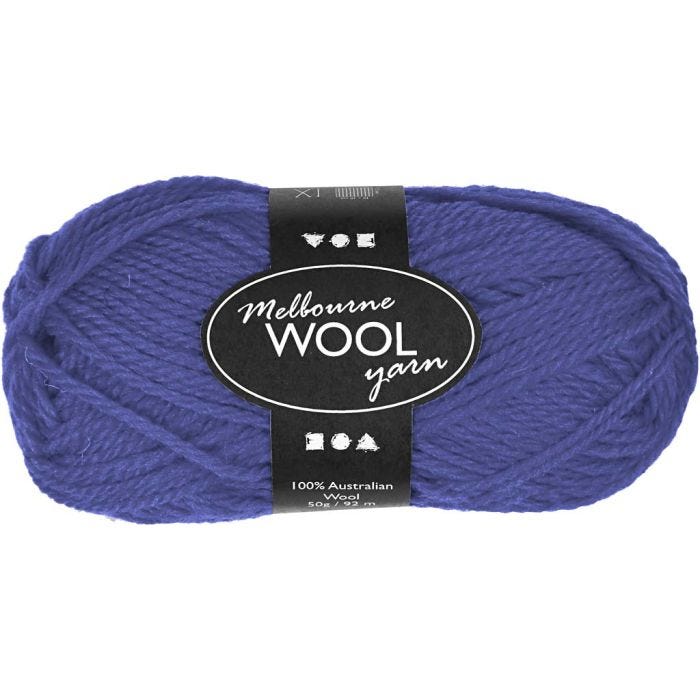 Hilo de lana Melbourne, L. 92 M, azul, 50 gr/ 1 bola