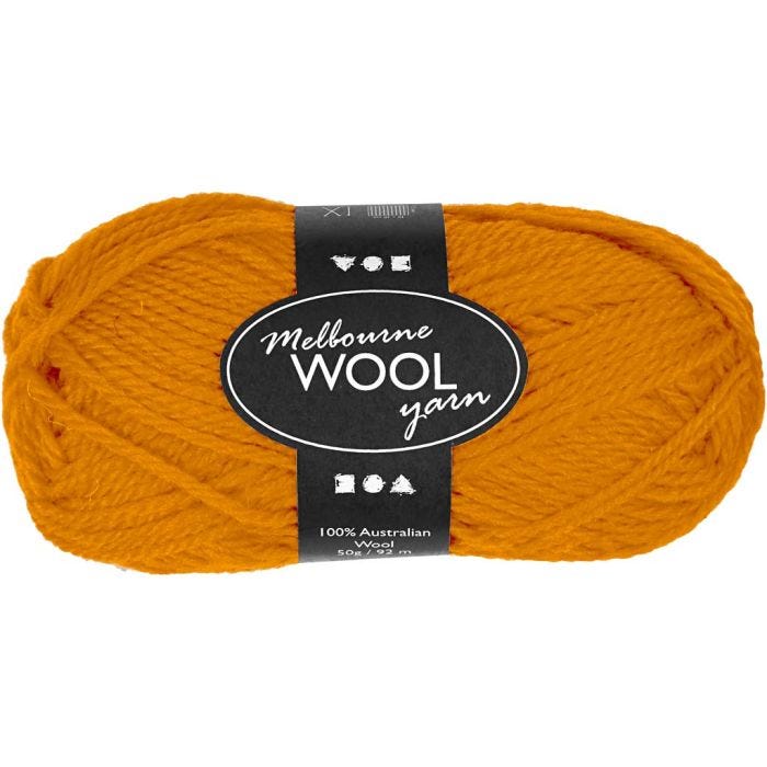 Hilo de lana Melbourne, L. 92 M, ocre, 50 gr/ 1 bola