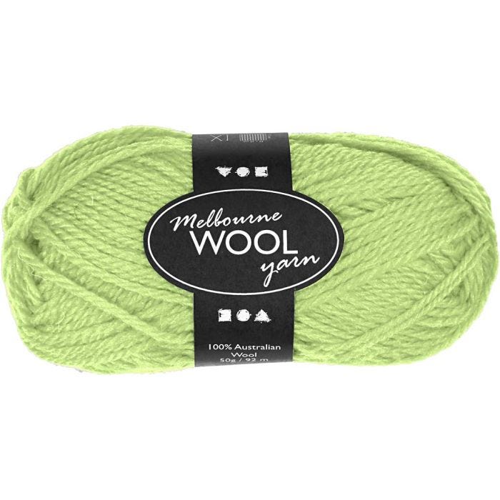 Hilo de lana Melbourne, L. 92 M, verde neón, 50 gr/ 1 bola