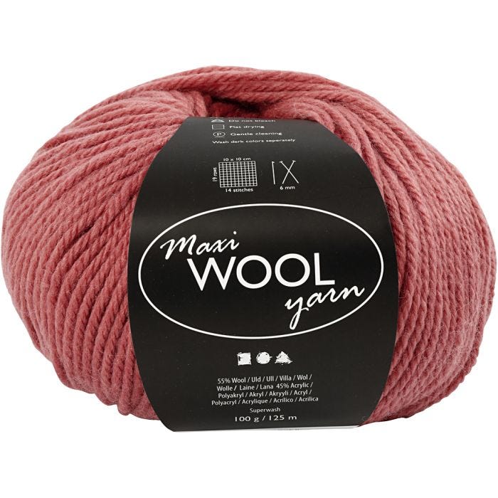 Lana, L. 125 M, rosado oscuro, 100 gr/ 1 bola
